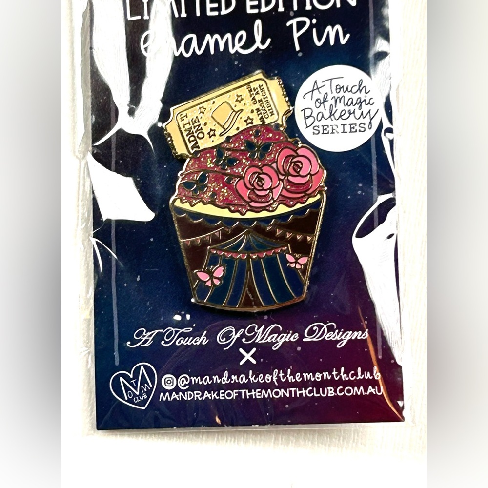 Limited Edition Touch of Magic Cupcake Pin + Movie Ticket + Movie Tent